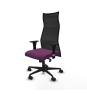 Piqueras y Crespo Albacete malla sincro malla negra similpiel morado brazos 1D base nailon ruedas 65 mm nailon