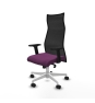 Piqueras y Crespo Albacete malla sincro malla negra similpiel morado brazos 2D base blanca ruedas 65 mm nailon