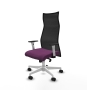 Piqueras y Crespo Albacete malla sincro malla negra similpiel morado brazos blancos base blanca ruedas 65 mm nailon