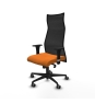 Piqueras y Crespo Albacete malla sincro malla negra similpiel naranja brazos 1D base nailon ruedas 65mm engomadas