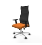 Piqueras y Crespo Albacete malla sincro malla negra similpiel naranja brazos 2D base aluminio ruedas 65mm engomadas