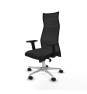 Piqueras y Crespo Albacete malla sincro malla negra similpiel negro brazos 2D base aluminio ruedas 65 mm nailon