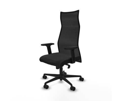Piqueras y Crespo Albacete malla sincro malla negra similpiel negro brazos 2D base nailon ruedas 65 mm nailon