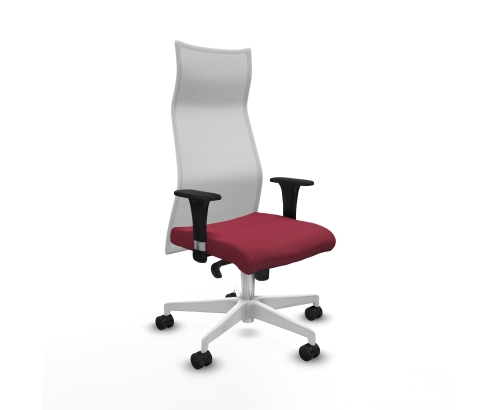 Piqueras y Crespo Albacete malla XL sincro malla blanca bali granate brazos 1D base blanca ruedas 65mm nailon