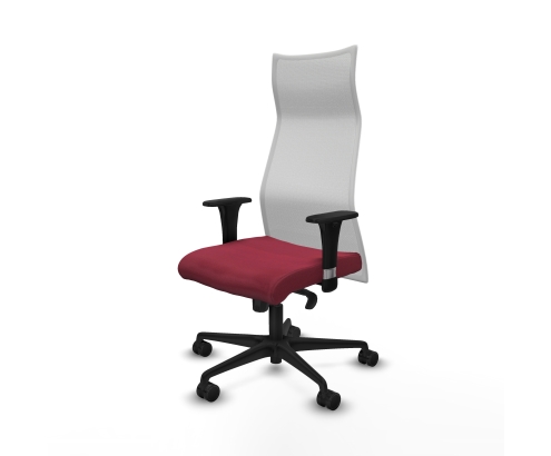 Piqueras y Crespo Albacete malla XL sincro malla blanca bali granate brazos 1D base nailon ruedas 65mm nailon