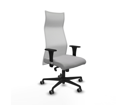 Piqueras y Crespo Albacete malla XL sincro malla blanca bali gris claro brazos 1D base nailon ruedas 65mm engomadas