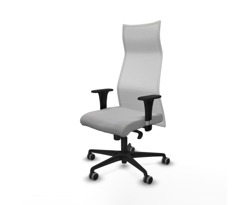 Piqueras y Crespo Albacete malla XL sincro malla blanca bali gris claro brazos 1D base nailon ruedas 65mm engomadas