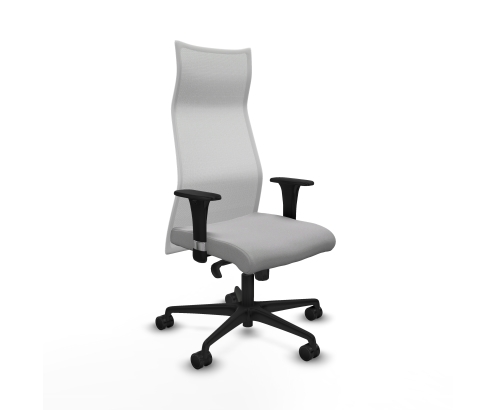 Piqueras y Crespo Albacete malla XL sincro malla blanca bali gris claro brazos 1D base nailon ruedas 65mm nailon