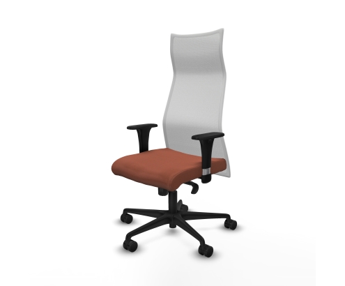 Piqueras y Crespo Albacete malla XL sincro malla blanca bali marr?n brazos 1D base nailon ruedas 65mm nailon