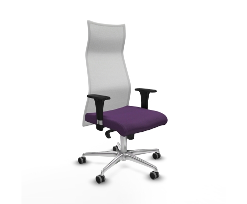 Piqueras y Crespo Albacete malla XL sincro malla blanca bali morado brazos 1D base aluminio ruedas 65mm engomadas