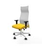 Piqueras y Crespo Albacete malla XL sincro malla blanca similpiel amarillo brazos 1D base blanca ruedas 65mm nailon