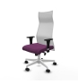 Piqueras y Crespo Albacete malla XL sincro malla blanca similpiel morado brazos 1D base blanca ruedas 65mm nailon