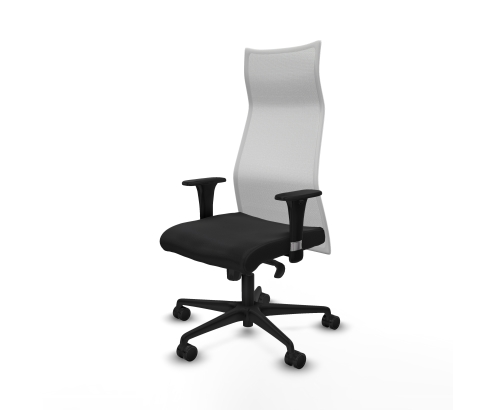 Piqueras y Crespo Albacete malla XL sincro malla blanca similpiel negro brazos 1D base nailon ruedas 65mm nailon