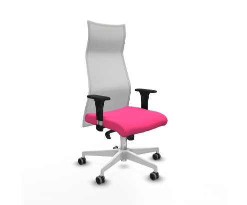 Piqueras y Crespo Albacete malla XL sincro malla blanca similpiel rosa brazos 1D base blanca ruedas 65mm engomadas