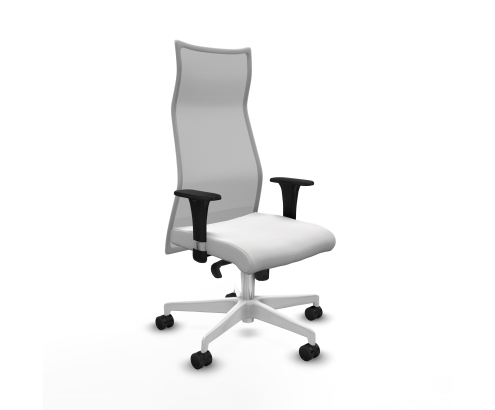 Piqueras y Crespo Albacete malla XL sincro malla gris bali blanco brazos 1D base blanca ruedas 65mm nailon