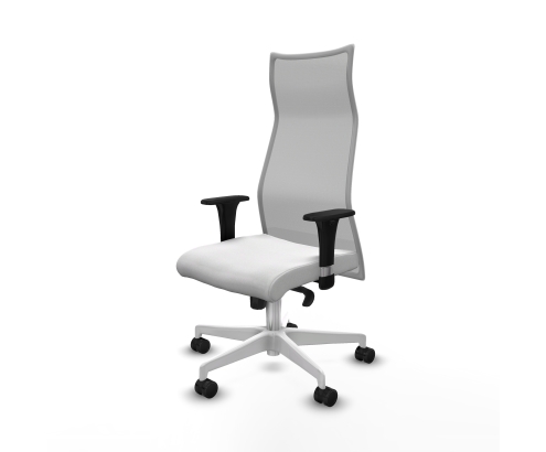 Piqueras y Crespo Albacete malla XL sincro malla gris bali blanco brazos 1D base blanca ruedas 65mm nailon