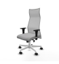 Piqueras y Crespo Albacete malla XL sincro malla gris bali gris claro brazos 1D base blanca ruedas 65mm nailon