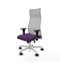 Piqueras y Crespo Albacete malla XL sincro malla gris bali morado brazos 1D base blanca ruedas 65mm nailon
