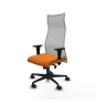Piqueras y Crespo Albacete malla XL sincro malla gris similpiel naranja brazos 1D base nailon ruedas 65mm nailon