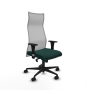 Piqueras y Crespo Albacete malla XL sincro malla gris similpiel verde botella brazos 1D base nailon ruedas 65mm nailon