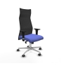 Piqueras y Crespo Albacete malla XL sincro malla negra bali azul claro brazos 1D base aluminio ruedas 65mm engomadas