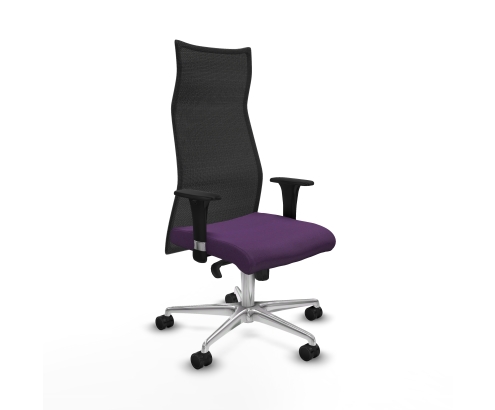 Piqueras y Crespo Albacete malla XL sincro malla negra bali morado brazos 1D base aluminio ruedas 65mm nailon