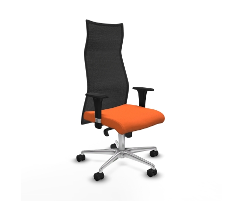 Piqueras y Crespo Albacete malla XL sincro malla negra bali naranja brazos 1D base aluminio ruedas 65mm nailon
