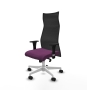 Piqueras y Crespo Albacete malla XL sincro malla negra similpiel morado brazos 1D base blanca ruedas 65mm nailon