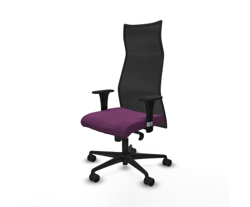 Piqueras y Crespo Albacete malla XL sincro malla negra similpiel morado brazos 1D base nailon ruedas 65mm nailon
