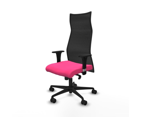 Piqueras y Crespo Albacete malla XL sincro malla negra similpiel rosa brazos 1D base nailon ruedas 65mm nailon
