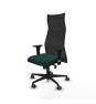Piqueras y Crespo Albacete malla XL sincro malla negra similpiel verde botella brazos 1D base nailon ruedas 65mm engomadas