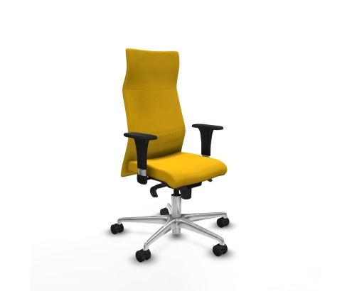 Piqueras y Crespo Albacete XL sincro bali amarillo brazos 1D base aluminio ruedas 65 mm nailon