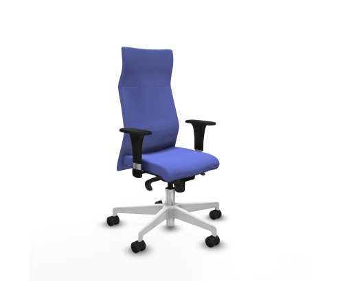 Piqueras y Crespo Albacete XL sincro bali azul claro brazos 1D base blanca ruedas 65 mm nailon