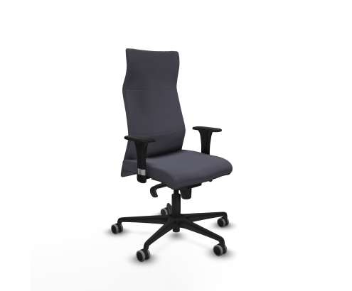 Piqueras y Crespo Albacete XL sincro bali gris oscuro brazos 1D base nailon ruedas 65mm engomadas