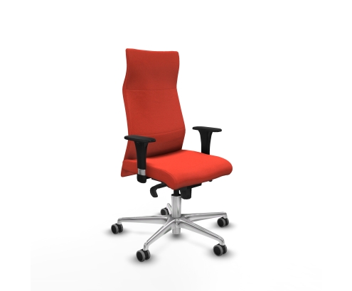 Piqueras y Crespo Albacete XL sincro bali naranja oscuro brazos 1D base aluminio ruedas 65mm engomadas