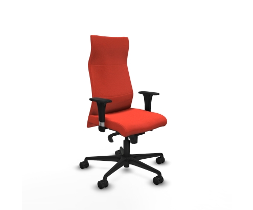 Piqueras y Crespo Albacete XL sincro bali naranja oscuro brazos 1D base nailon ruedas 65 mm nailon