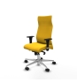Piqueras y Crespo Albacete XL sincro similpiel amarillo brazos 1D base aluminio ruedas 65 mm nailon