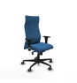 Piqueras y Crespo Albacete XL sincro similpiel azul claro brazos 1D base nailon ruedas 65mm engomadas