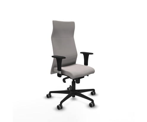 Piqueras y Crespo Albacete XL sincro similpiel blanco brazos 1D base nailon ruedas 65mm engomadas