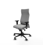 Piqueras y Crespo Albacete XL sincro similpiel gris claro brazos 1D base nailon ruedas 65mm engomadas