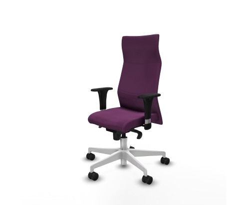 Piqueras y Crespo Albacete XL sincro similpiel morado brazos 1D base blanca ruedas 65 mm nailon