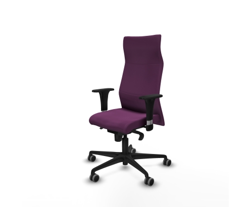 Piqueras y Crespo Albacete XL sincro similpiel morado brazos 1D base nailon ruedas 65mm engomadas
