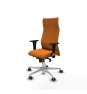 Piqueras y Crespo Albacete XL sincro similpiel naranja brazos 1D base aluminio ruedas 65mm engomadas