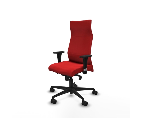 Piqueras y Crespo Albacete XL sincro similpiel rojo brazos 1D base nailon ruedas 65 mm nailon