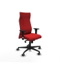 Piqueras y Crespo Albacete XL sincro similpiel rojo brazos 1D base nailon ruedas 65mm engomadas
