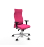 Piqueras y Crespo Albacete XL sincro similpiel rosa brazos 1D base aluminio ruedas 65mm engomadas