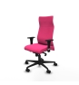 Piqueras y Crespo Albacete XL sincro similpiel rosa brazos 1D base nailon ruedas 65 mm nailon