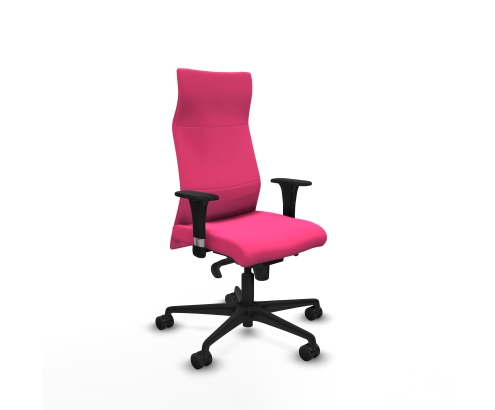 Piqueras y Crespo Albacete XL sincro similpiel rosa brazos 1D base nailon ruedas 65 mm nailon