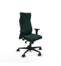 Piqueras y Crespo Albacete XL sincro similpiel verde botella brazos 1D base nailon ruedas 65 mm nailon