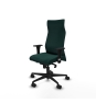 Piqueras y Crespo Albacete XL sincro similpiel verde botella brazos 1D base nailon ruedas 65 mm nailon